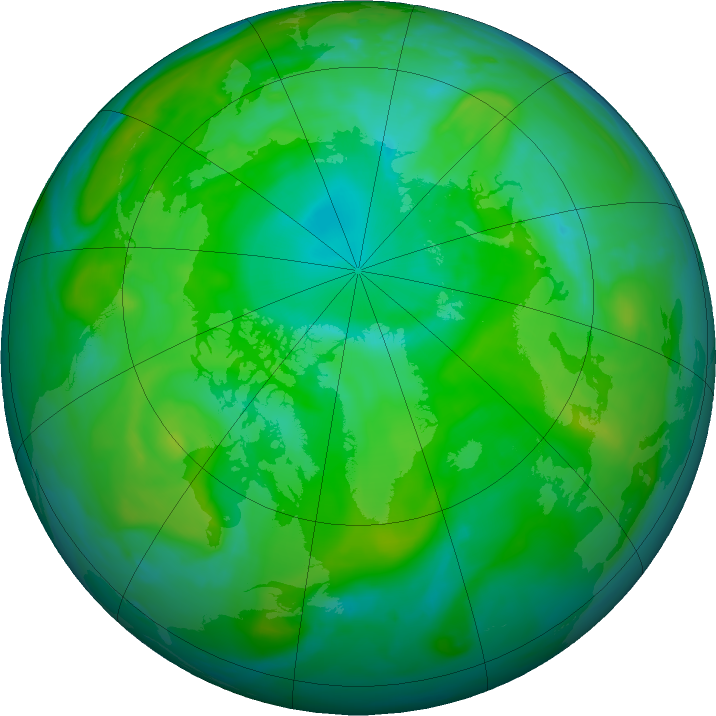 Arctic ozone map for 15 July 2020